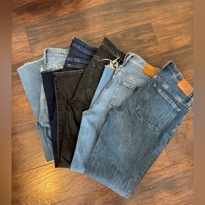 Lot of 5 J. Crew cropped denim. Size 26. TTS